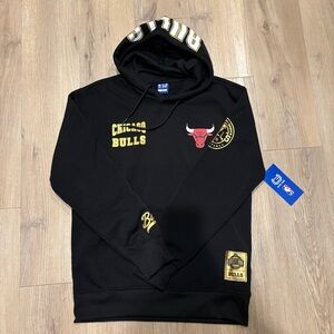 NBA Chicago Bulls Black and Gold Hoodie